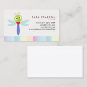 Tutor Schattige Kleurrijke Dragonfly Visitekaartje (Voorkant / Achterkant)