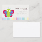 Tutor Schattige Kleurrijke Vlinder Visitekaartje (Voorkant / Achterkant)