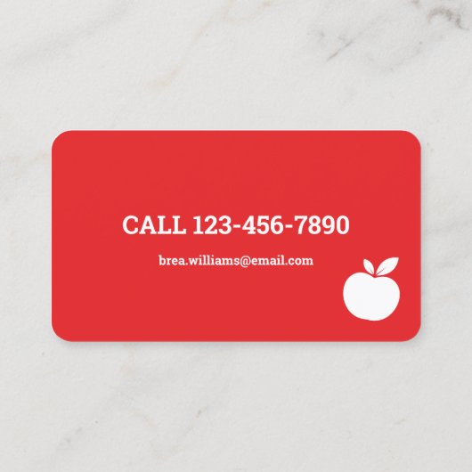 Tutor Substituto docer on call Visitekaartje (Achterkant)