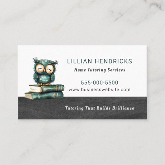  Tutor Teacher Home School Education Visitekaartje (Voorkant)