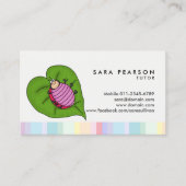 Tutor tutorial tutoring Cartoon lieveheersbeestje Visitekaartje (Voorkant)