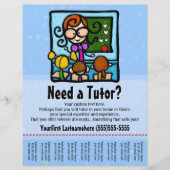 Tutor.Tutoring.Aangepaste tekst/kleur Flyer (Voorkant)