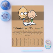 Tutor Tutoring promotieblad flyer (Enkel)
