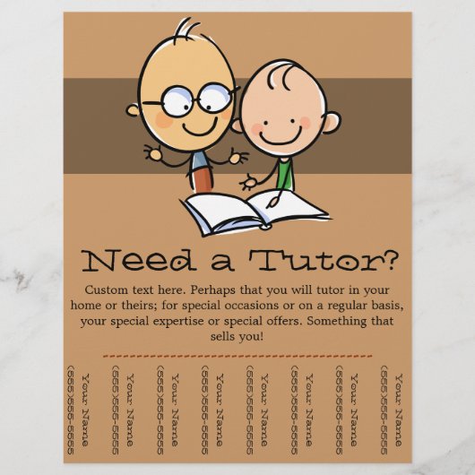 Tutor Tutoring promotiefolder flyer (Voorkant)