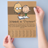 Tutor Tutoring promotiefolder flyer (Hand)