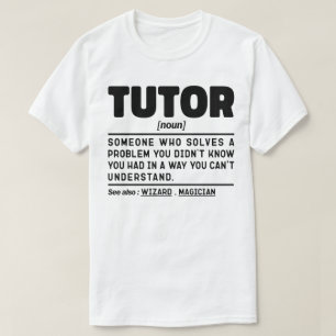 Tutor zelfstandig naamwoord definitie lesgeven gel t-shirt