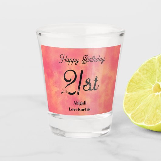 Tutti Fruitig Storm Clouds 21st Shot Glass Glas (Voorkant)