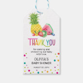 Tutti Fruitti Baby shower Bedankt voor je steun Cadeaulabel (Voorkant)