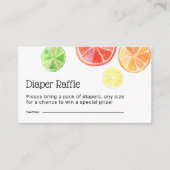 Tutti Fruitti Baby shower Luier Raffle Informatiekaartje (Voorkant)