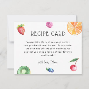 Tutti Fruitti Baby shower Recept Kaart