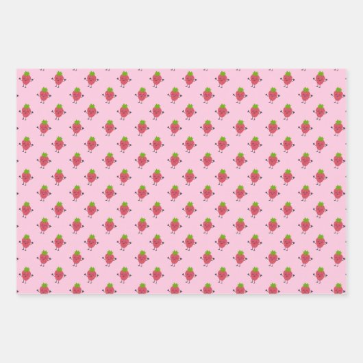 Tutti Fruitti Birthday Pattern Cute Fruits Inpakpapier Vel (Voorkant 3)