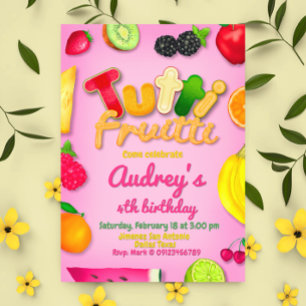 Tutti Fruitti - Fruits Birthday Party Kaart