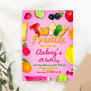 Tutti Fruitti - Fruits Birthday Party Kaart