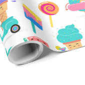 Tutti Fruitti Summer Fruit Ice Cream Treparty Cadeaupapier (Rol Hoek)