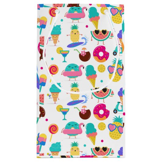 Tutti Fruitti Summer Fruit Ice Cream Treparty Klein Cadeauzakje (Achterkant)