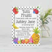 Tutti Fruitti Tropical Fruit Birthday Kaart (Staand voorkant)
