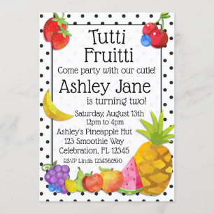 Tutti Fruitti Tropical Fruit Birthday Kaart