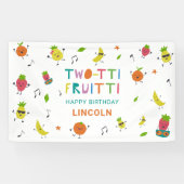 Tutti Fruitti Verjaardag Aangepaste Mooie Vruchten Spandoek (Horizontaal)