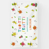 Tutti Fruitti Verjaardag Aangepaste Mooie Vruchten Spandoek (Verticaal)