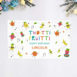 Tutti Fruitti Verjaardag Aangepaste Mooie Vruchten Spandoek