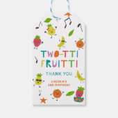 Tutti Fruitti Verjaardag Custom Schattigee vruchte Cadeaulabel (Voorkant)