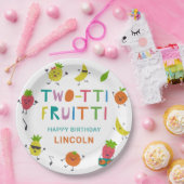 Tutti Fruitti Verjaardag Custom Schattigee vruchte Papieren Bordje (Feest)