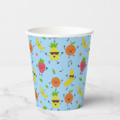 Tutti Fruitti Verjaardagspatroon Schattigee vrucht Papieren Bekers (Voorkant)