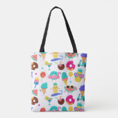 Tutti Fruitti Zomer Fruit Ice Cream Treats Tote Bag (Achterkant)