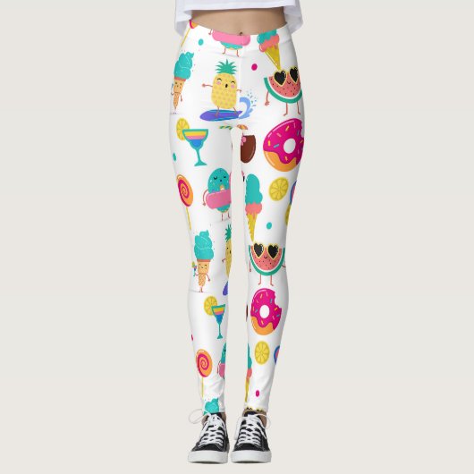Tutti Fruitti Zomerfruit Ijsjes Leggings (Voorkant)