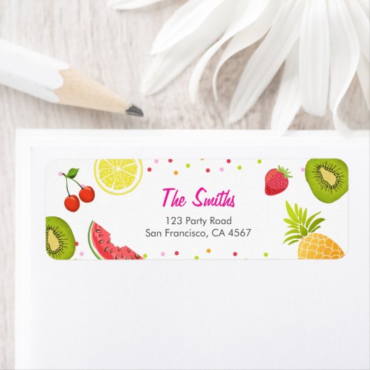 Tutti-frutti Adres Label Fruit Picnic Fruis (Insitu)