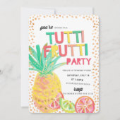 TUTTI FRUTTI anineapple verjaardagsuitnodiging Kaart (Voorkant)