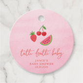 Tutti Frutti Baby Shower  Bedankjes Labels (Voorkant)