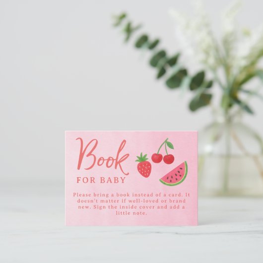 Tutti Frutti Baby Shower  Informatiekaartje (Staand voorkant)