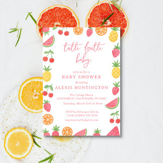 Tutti Frutti Baby Shower Invitation Kaart