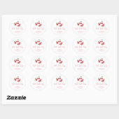 Tutti Frutti Baby Shower  Ronde Sticker (Vel)