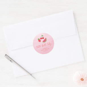 Tutti Frutti Baby Shower  Ronde Sticker