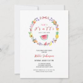 Tutti Frutti Baby shower, tropische zomerdouche Kaart