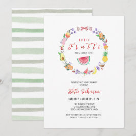 Tutti Frutti Baby shower, tropische zomerdouche Kaart