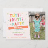 Tutti Frutti Birthday Invitation of Girl (Voorkant)
