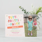 Tutti Frutti Birthday Invitation of Girl (Staand voorkant)