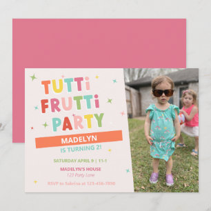 Tutti Frutti Birthday Invitation of Girl