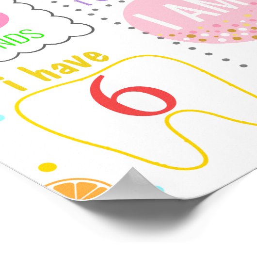 Tutti Frutti Birthday Milestone-teken Poster (Hoek)