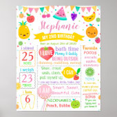 Tutti Frutti Birthday Milestone-teken Poster (Voorkant)