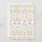 Tutti Frutti Birthday Party Invitation 2nd Bday Kaart (Achterkant)