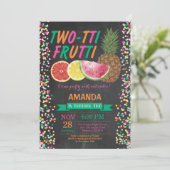 Tutti Frutti Birthday Party Invitation 2nd Bday Kaart (Staand voorkant)