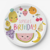 Tutti Frutti Birthday Party Paper Borden Papieren Bordje (Voorkant)
