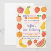 Tutti Frutti Birthday Uitnodiging (Voorkant / Achterkant)