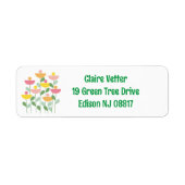 Tutti Frutti Bloemen Etiket (Voorkant)