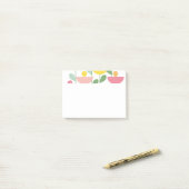 Tutti Frutti Bloemen Post-it® Notes (Op bureau)