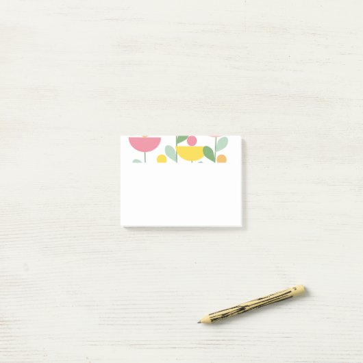 Tutti Frutti Bloemen Post-it® Notes (Op bureau)